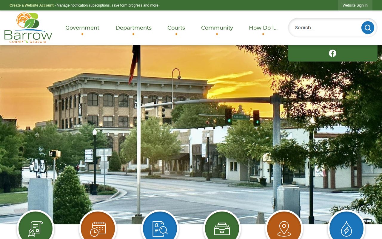 Official Barrow County government Detention Center information page