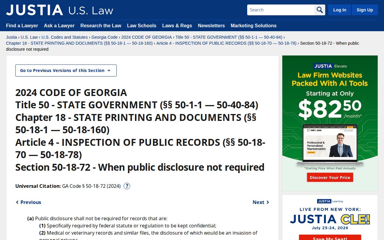Georgia public records law and booking photo cross-reference